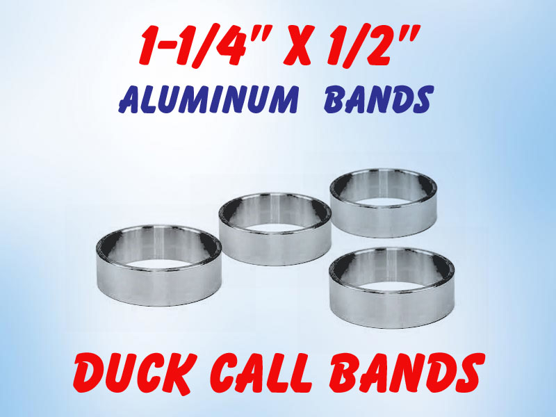 Duck Call Bands Anodized BROWN Aluminum 1.25" OD x 1.10" ID x 1/2" Wide 5-PACK 