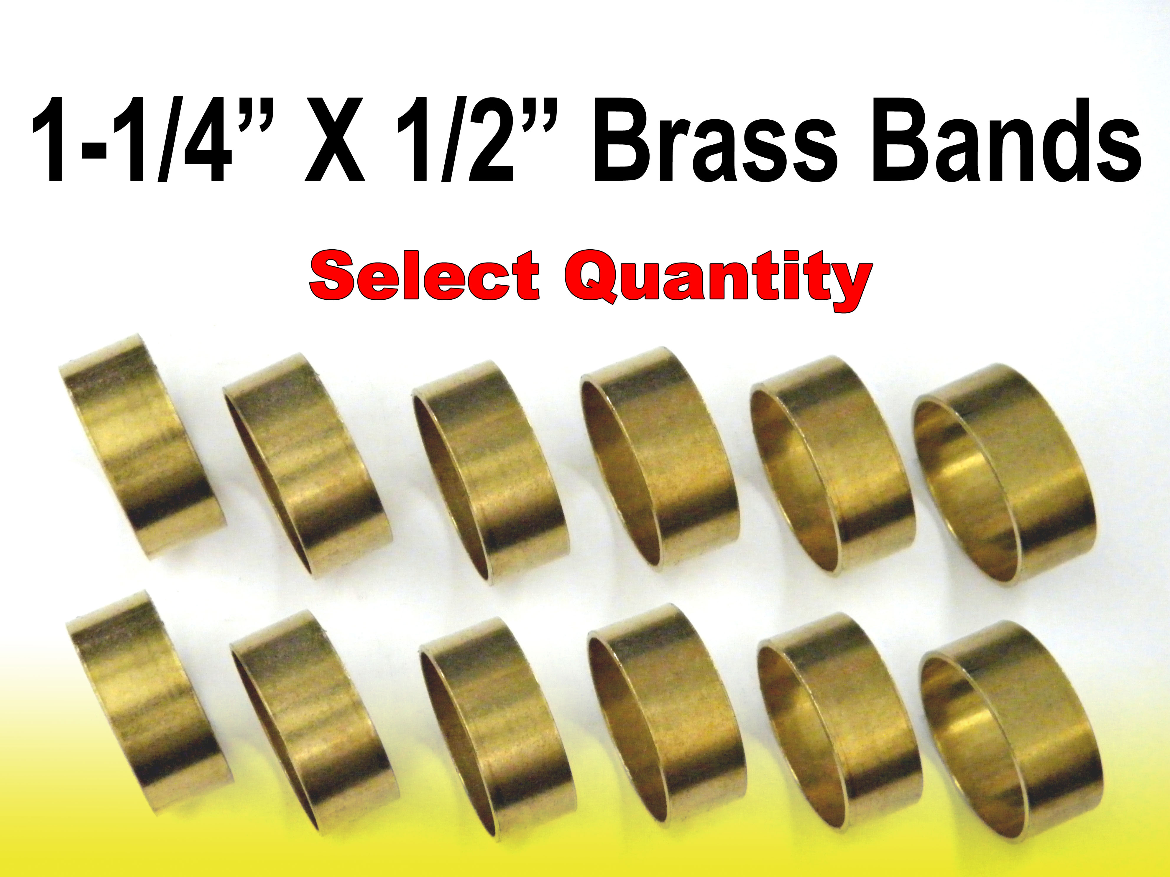 Duck Call Polished Stainless Radius Bands 3-PACK 1.25" OD X 1.17" ID X .5" WIDE 